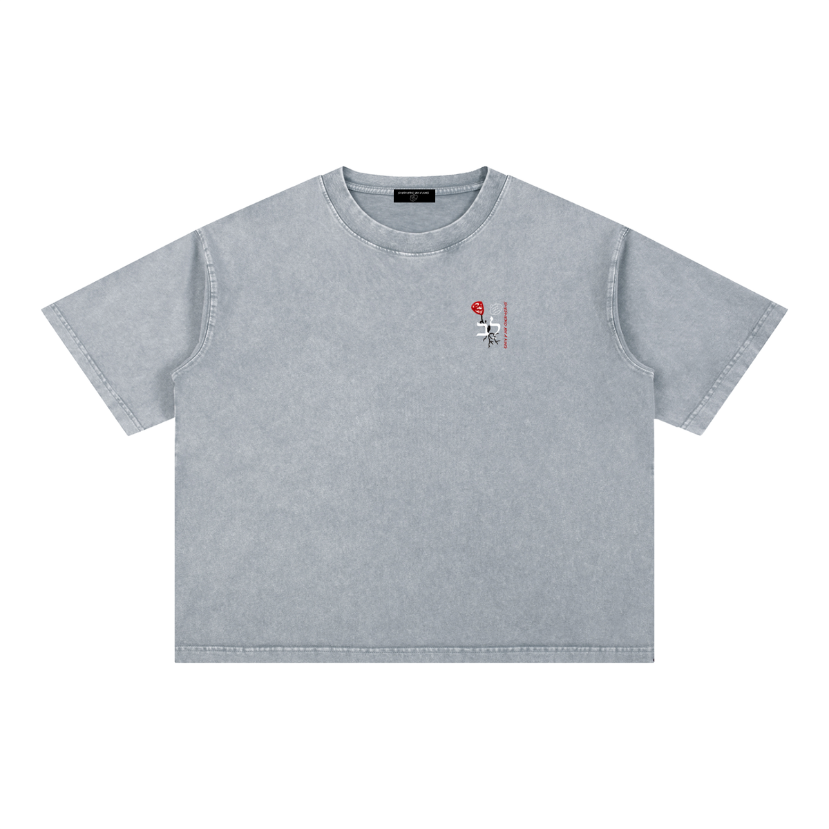 "Lev" Rose Minimalist Boxy Tee