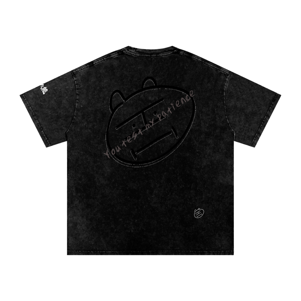 Snow Washed Oversized Cotton T-Shirt
