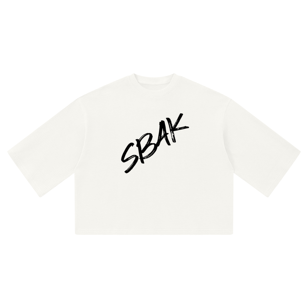 "The Templar" Waffle Boxy Tee