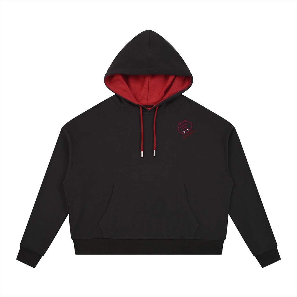 Contrast Drawstring Hoodie (Shadow)
